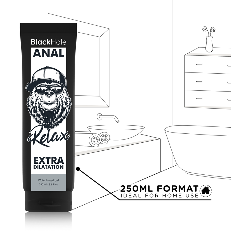 BLACK HOLE - WATER BASE GEL ANAL DILATION 250 ML - NOCTURNA DESIRES