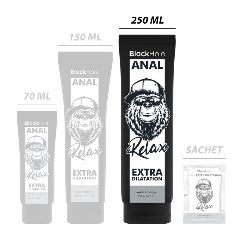 BLACK HOLE - WATER BASE GEL ANAL DILATION 250 ML - NOCTURNA DESIRES