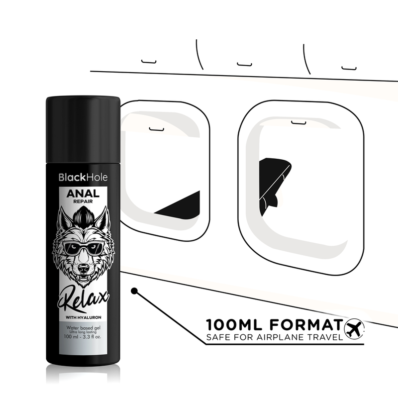 BLACK HOLE - ANAL REPAIR WATER BASED RELAX WITH HYALURON 100 ML - NOCTURNA DESIRES