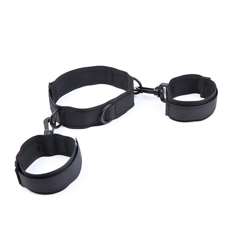 OHMAMA FETISH - NYLON HANDCUFFS AND COLLAR - NOCTURNA DESIRES