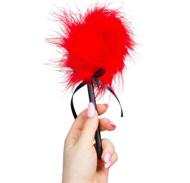 SECRETPLAY - RED MARABOU DUSTER SECRETPLAY 100% FETISH  NOCTURNA DESIRES