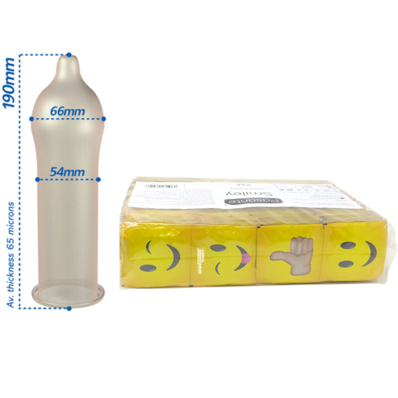 PASANTE - CONDOMS SMILEY BAG 144 UNITS - NOCTURNA DESIRES