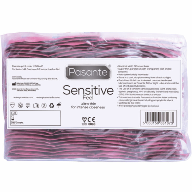 PASANTE - CONDOMS SENSITIVE BAG 144 UNITS - NOCTURNA DESIRES