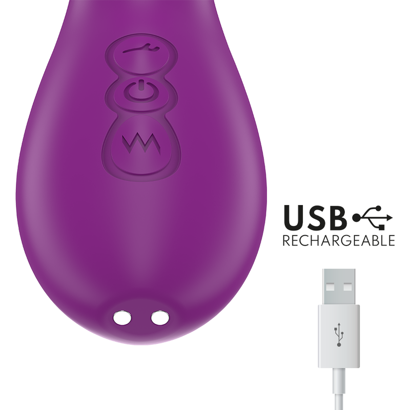 INTENSE - APOLO RECHARGEABLE MULTIFUNCTION VIBRATOR 7 VIBRATIONS WITH SWINGING MOTION PURPLE - NOCTURNA DESIRES