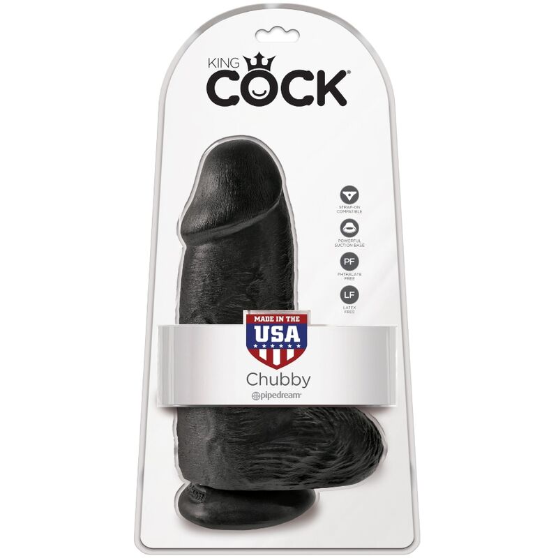KING COCK - CHUBBY REALISTIC PENIS 23 CM BLACK - NOCTURNA DESIRES