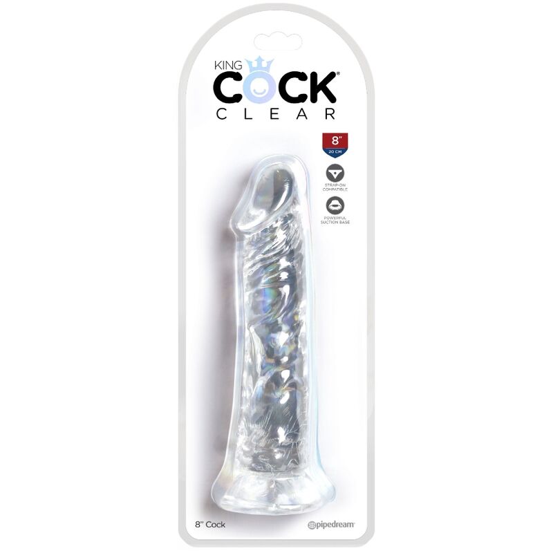 KING COCK - CLEAR REALISTIC PENIS 19.7 CM TRANSPARENT - NOCTURNA DESIRES