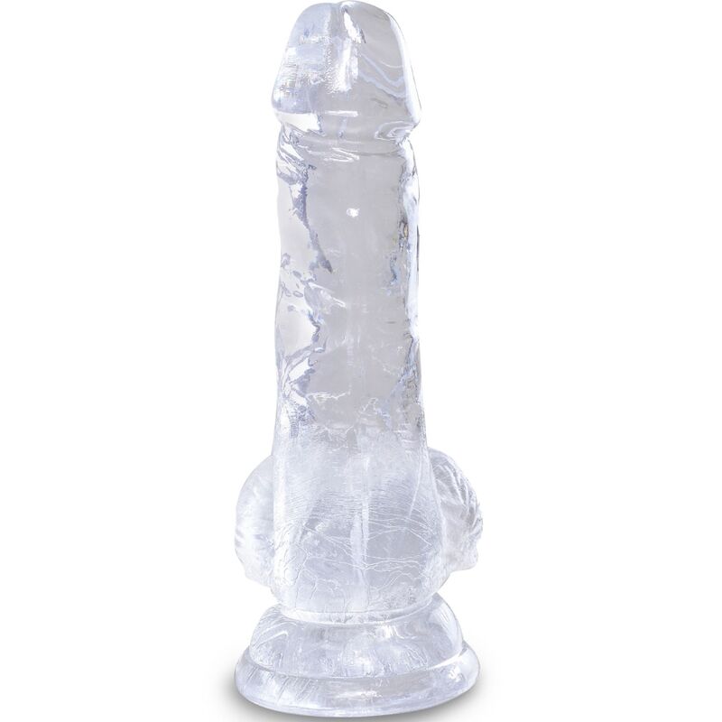 KING COCK - CLEAR REALISTIC PENIS WITH BALLS 10.1 CM TRANSPARENT - NOCTURNA DESIRES
