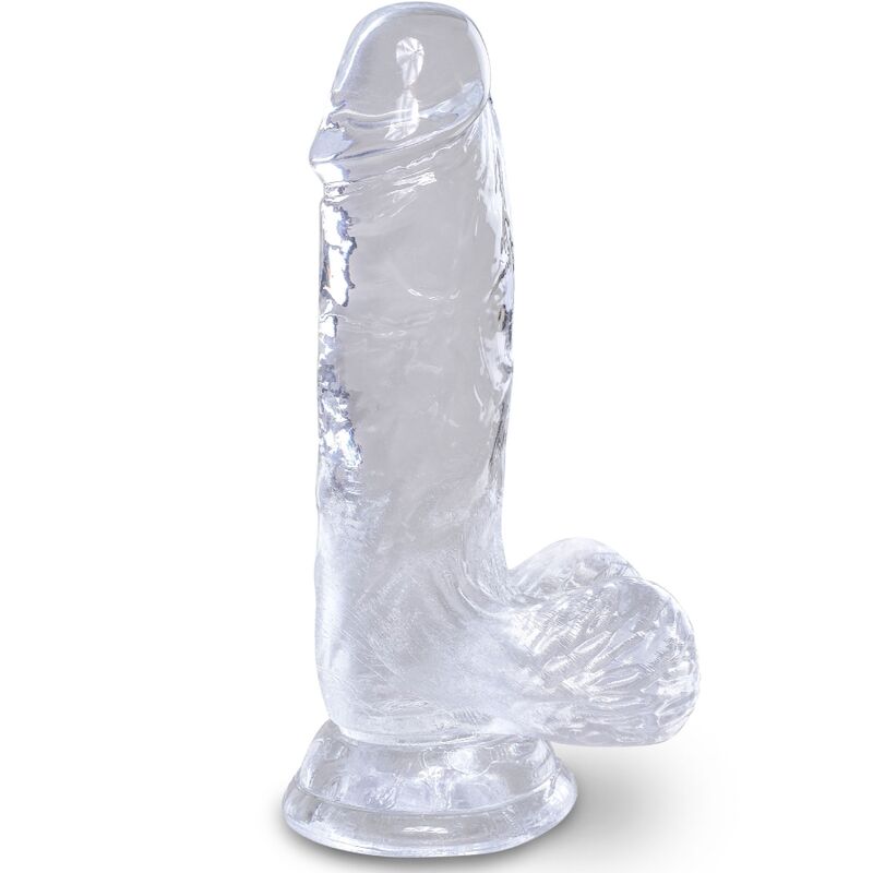 KING COCK - CLEAR REALISTIC PENIS WITH BALLS 10.1 CM TRANSPARENT - NOCTURNA DESIRES