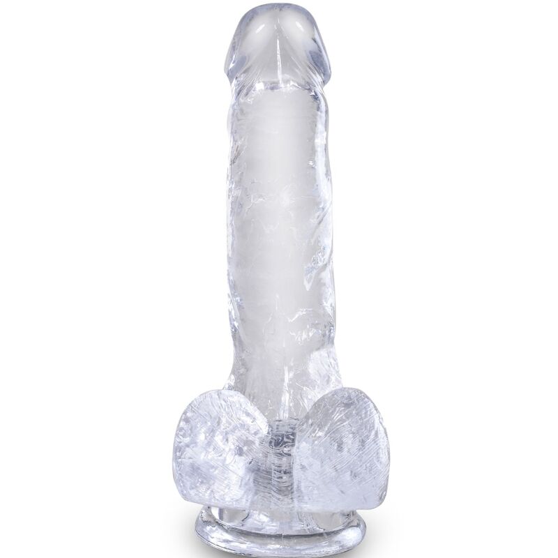 KING COCK - CLEAR REALISTIC PENIS WITH BALLS 13.5 CM TRANSPARENT - NOCTURNA DESIRES