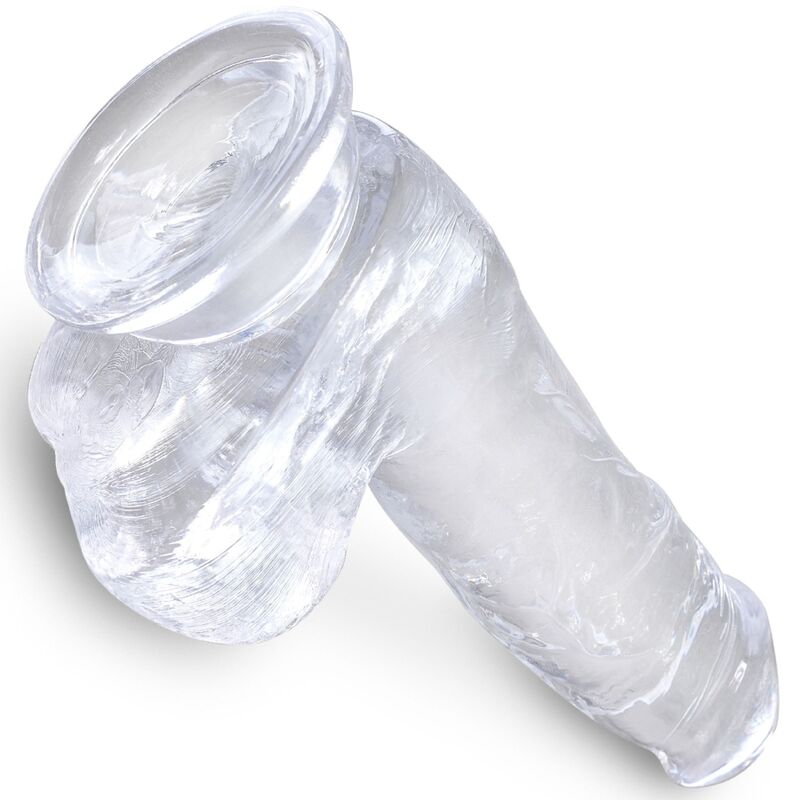KING COCK - CLEAR REALISTIC PENIS WITH BALLS 13.5 CM TRANSPARENT - NOCTURNA DESIRES