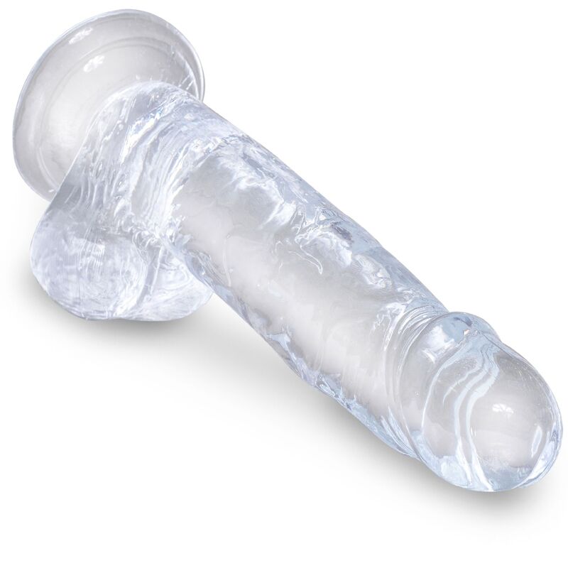 KING COCK - CLEAR REALISTIC PENIS WITH BALLS 15.2 CM TRANSPARENT - NOCTURNA DESIRES