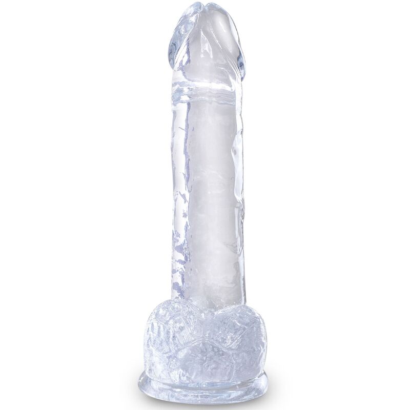 KING COCK - CLEAR REALISTIC PENIS WITH BALLS 15.2 CM TRANSPARENT - NOCTURNA DESIRES