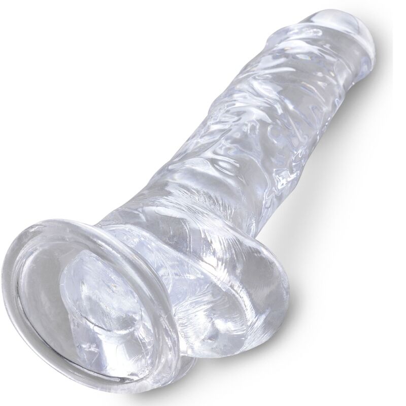 KING COCK - CLEAR REALISTIC PENIS WITH BALLS 16.5 CM TRANSPARENT - NOCTURNA DESIRES