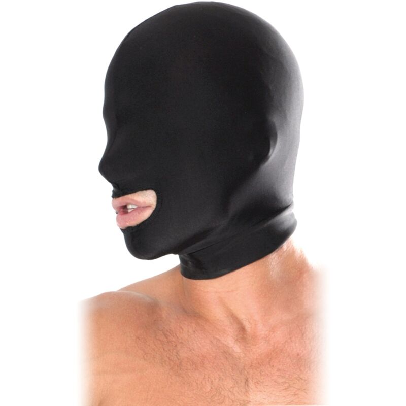 FETISH FANTASY SERIES - OPEN MOUTH HOOD BLACK - NOCTURNA DESIRES