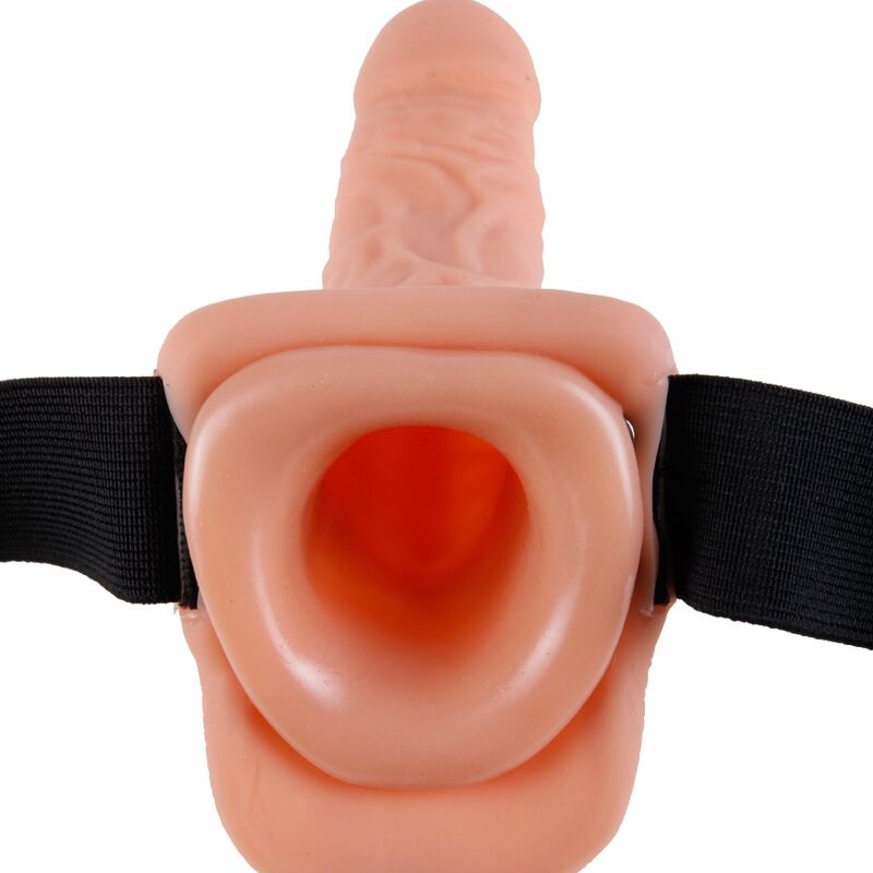 FETISH FANTASY SERIES - ADJUSTABLE HARNESS REMOTE CONTROL REALISTIC PENIS WITH TESTICLES 17.8 CM - NOCTURNA DESIRES