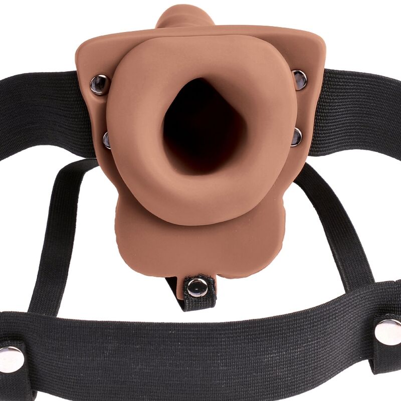 FETISH FANTASY SERIES - ADJUSTABLE HARNESS REALISTIC PENIS WITH RECHARGEABLE TESTICLES AND VIBRATOR 15 CM - NOCTURNA DESIRES