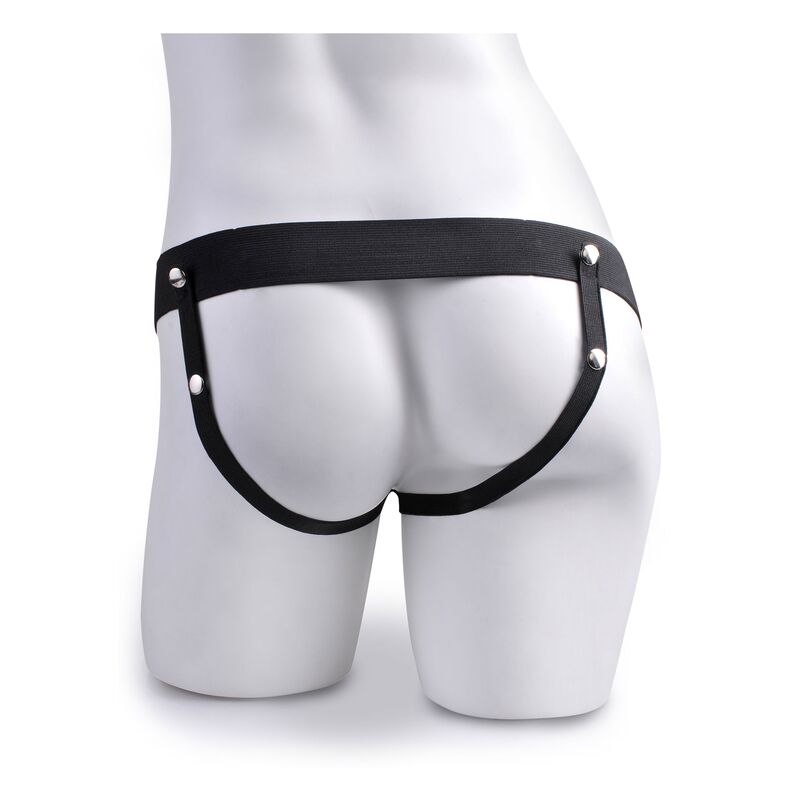 FETISH FANTASY SERIES - ADJUSTABLE HARNESS REALISTIC PENIS WITH BALLS SQUIRTING 19 CM - NOCTURNA DESIRES