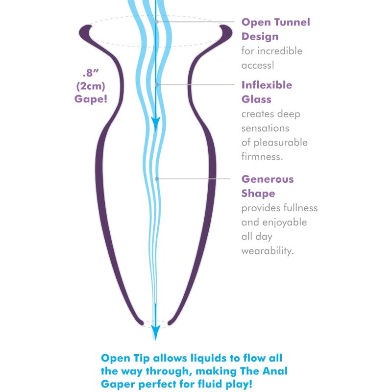 ANAL FANTASY ELITE COLLECTION - ANAL GAPER DILATOR FOR BEGINNERS CRYSTAL SIZE S - NOCTURNA DESIRES