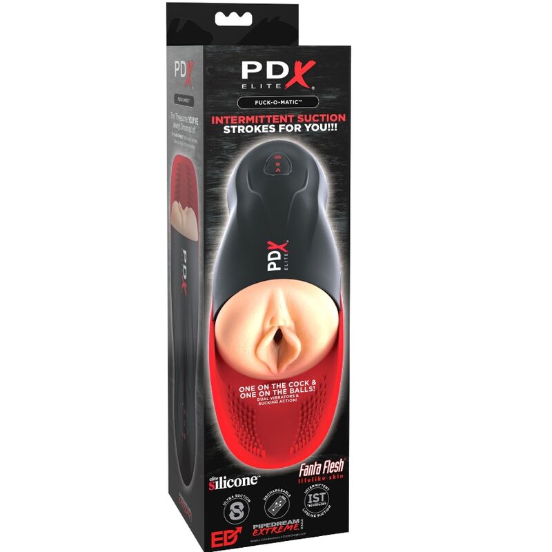 PDX ELITE - STROKER FUCK-O-MATIC VAGINA DOUBLE VIBRATION PENIS & TESTICLES - NOCTURNA DESIRES