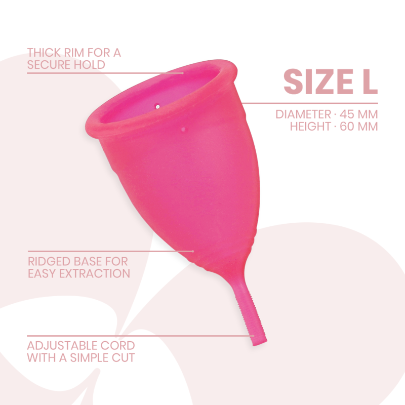 INTIMICHIC - MENSTRUAL CUP MEDICAL GRADE SILICONE - SIZE L - NOCTURNA DESIRES
