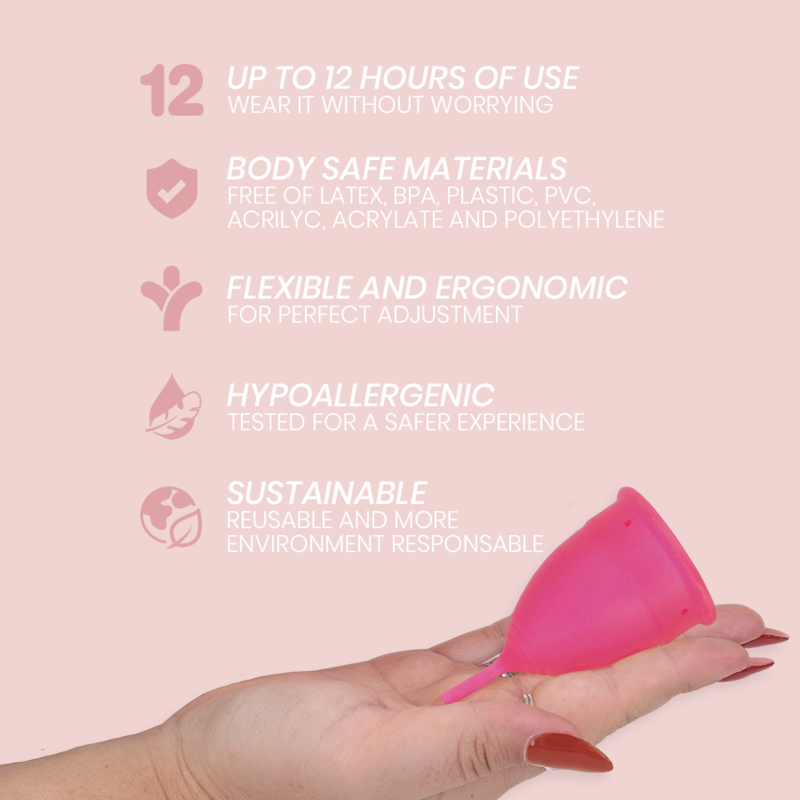 INTIMICHIC - MENSTRUAL CUP MEDICAL GRADE SILICONE - SIZE L - NOCTURNA DESIRES
