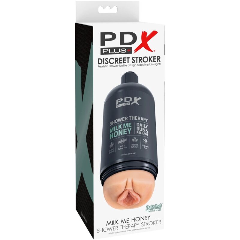 PDX PLUS - STROKER MASTURBATOR DISCREET DESIGN OF MILK ME HONEY SHAMPOO BOTTLE - NOCTURNA DESIRES
