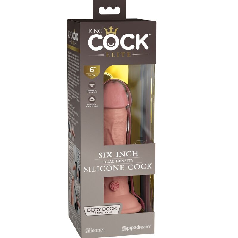 KING COCK - ELITE REALISTIC SILICONE DILDO 15.2 CM - NOCTURNA DESIRES