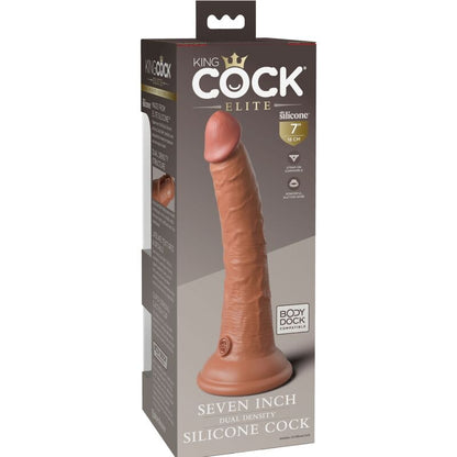 KING COCK - ELITE REALISTIC SILICONE DILDO 17.8 CM CARAMEL - NOCTURNA DESIRES