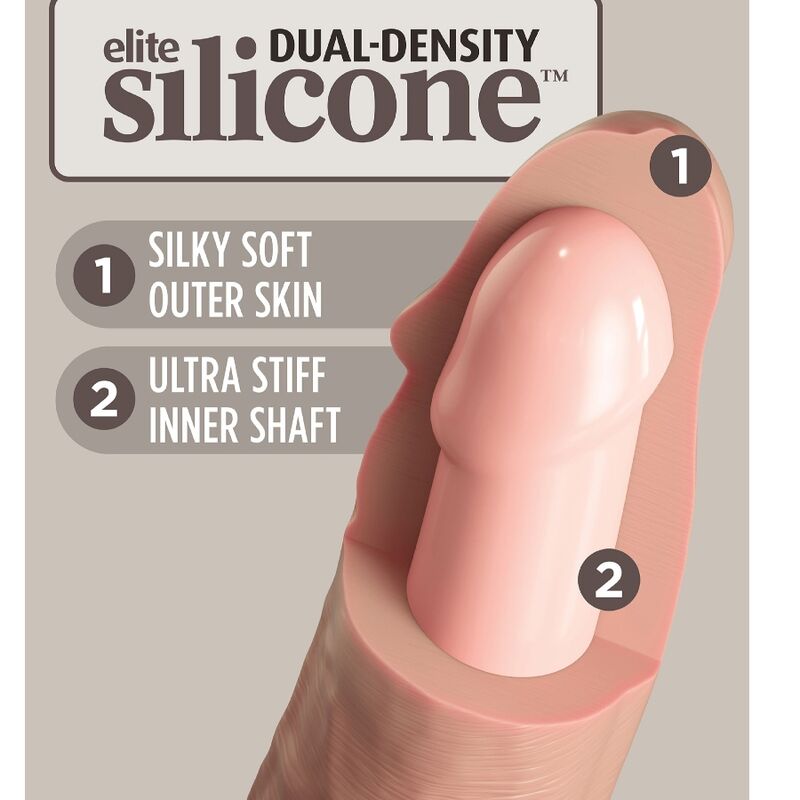 KING COCK - ELITE REALISTIC SILICONE DILDO 17.8 CM - NOCTURNA DESIRES