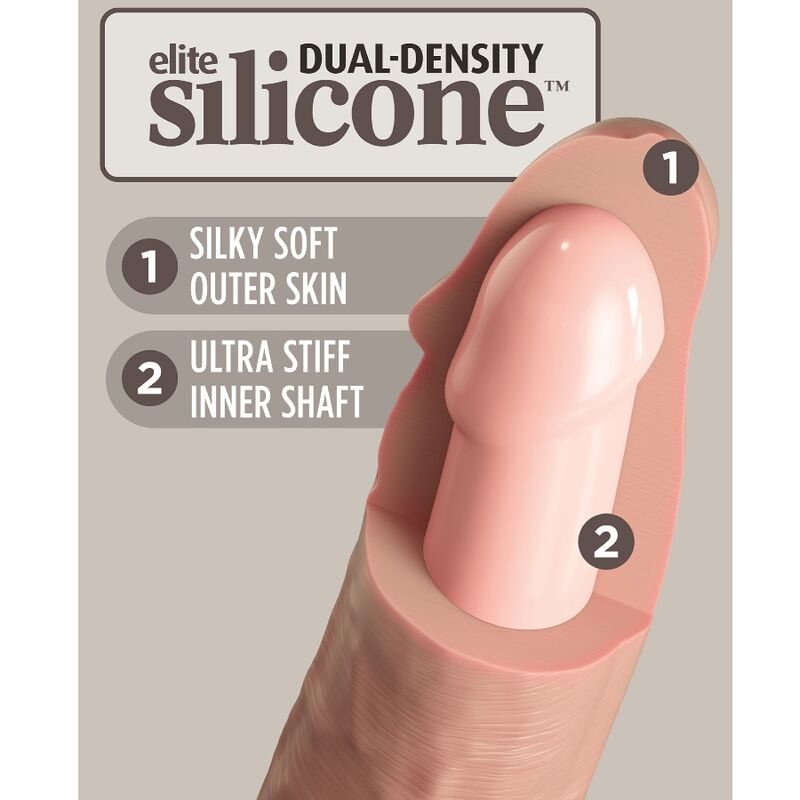 KING COCK - ELITE REALISTIC SILICONE DILDO 20.3 CM - NOCTURNA DESIRES