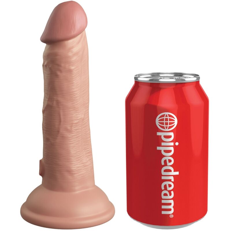KING COCK - ELITE REALISTIC DILDO VIBRATING & SILICONE 15.2 CM - NOCTURNA DESIRES