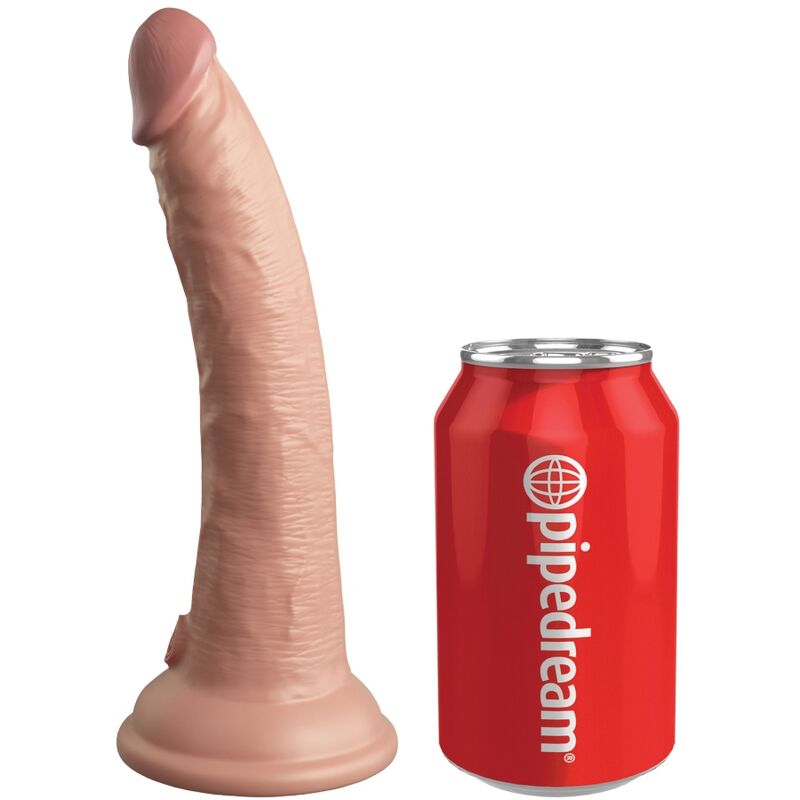 KING COCK - ELITE REALISTIC DILDO VIBRATOR & SILICONE REMOTE CONTROL 17.8 CM - NOCTURNA DESIRES