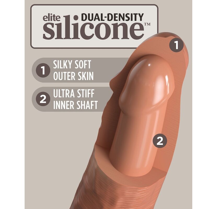 KING COCK - ELITE COMFY ADJUSTABLE HARNESS WITH DILDO 17.8 CM - NOCTURNA DESIRES