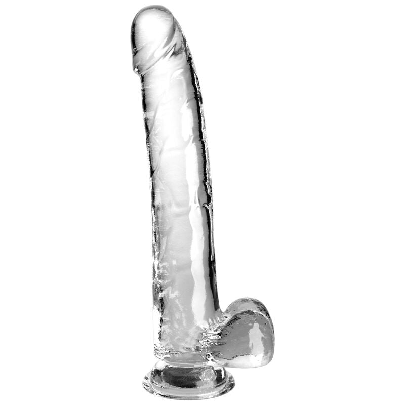 KING COCK - CLEAR DILDO WITH TESTICLES 24.8 CM TRANSPARENT - NOCTURNA DESIRES