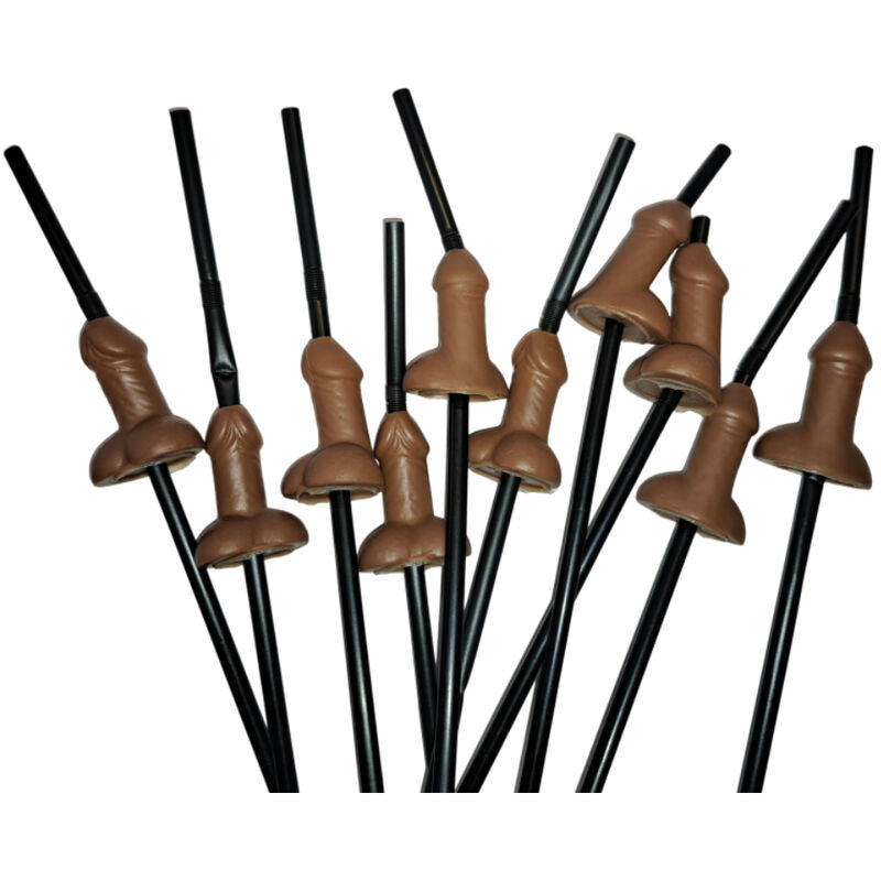 DIABLO PICANTE - BAG OF 10 NATURAL BIG PENIS STRAWS - NOCTURNA DESIRES