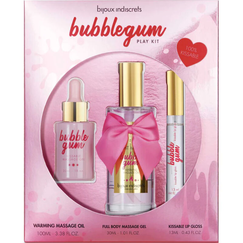 BIJOUX - INDISCRETS BUBBLEGUM PLAY KIT WITH OIL GEL & LIP GLOSS - NOCTURNA DESIRES