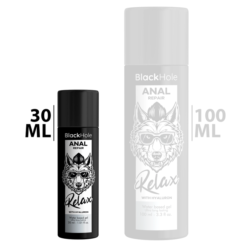 BLACK HOLE - ANAL REPAIR WATER BASED RELAX WITH HYALURON 30 ML - NOCTURNA DESIRES
