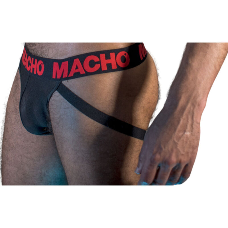 MACHO - MX26X2 JOCK BLACK/RED L - NOCTURNA DESIRES