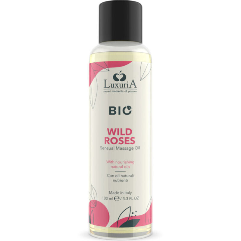 INTIMATELINE LUXURIA - BIO WILD ROSES MASSAGE OIL 100 ML - NOCTURNA DESIRES