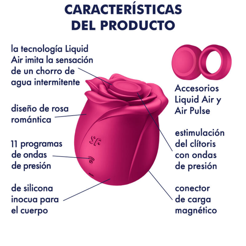 SATISFYER - AIR PULSE PRO 2 CLASSIC BLOSSOM VIBRATOR - NOCTURNA DESIRES