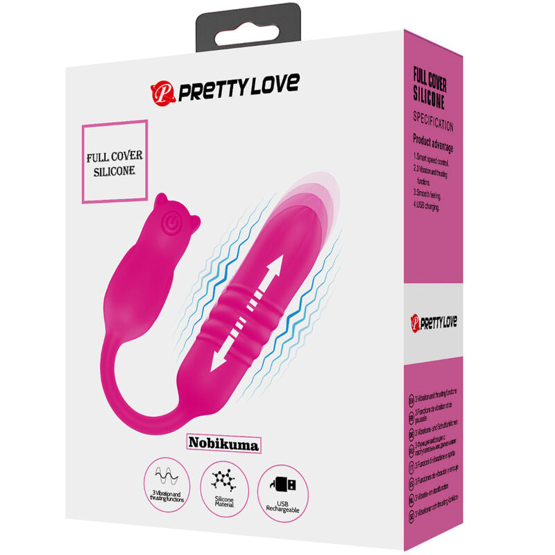 PRETTY LOVE - NOBIKUMA PINK SILICONE VIBRATING BULLET - NOCTURNA DESIRES