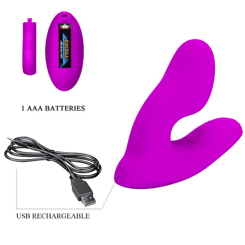 PRETTY LOVE - MELVIN CLITORIS MASSAGER WITH REMOTE CONTROL - NOCTURNA DESIRES