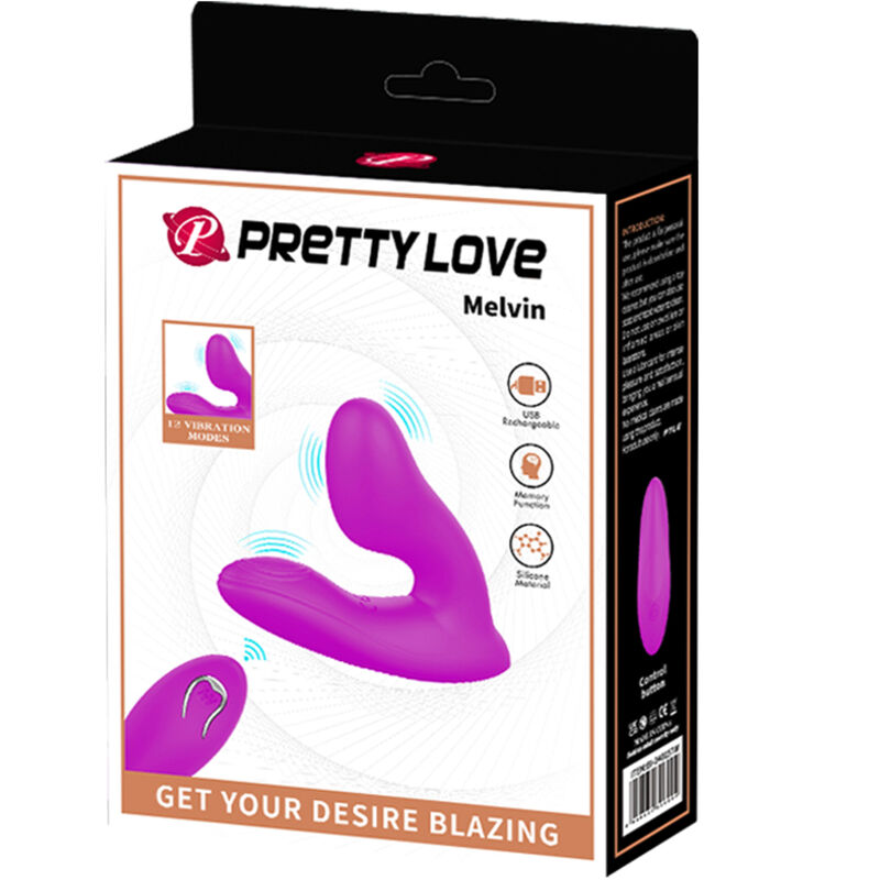 PRETTY LOVE - MELVIN CLITORIS MASSAGER WITH REMOTE CONTROL - NOCTURNA DESIRES