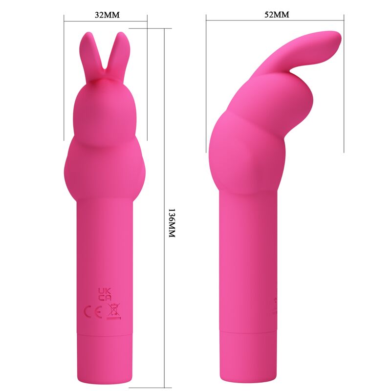 PRETTY LOVE - GERARDO FUSCHIA RABBIT SILICONE VIBRATOR - NOCTURNA DESIRES