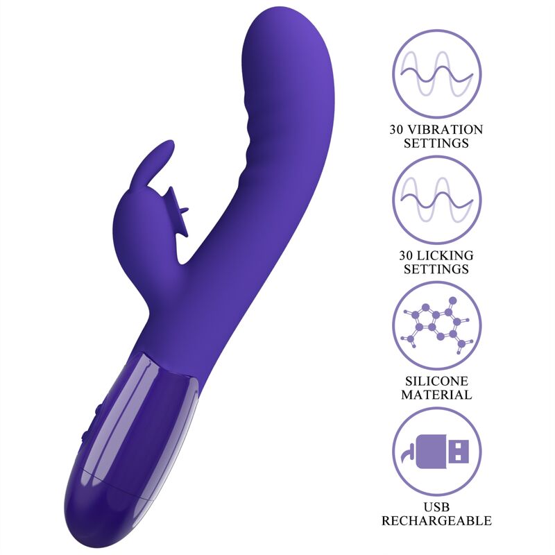 PRETTY LOVE - CERBERUS YOUTH VIOLET RABBIT VIBRATOR - NOCTURNA DESIRES