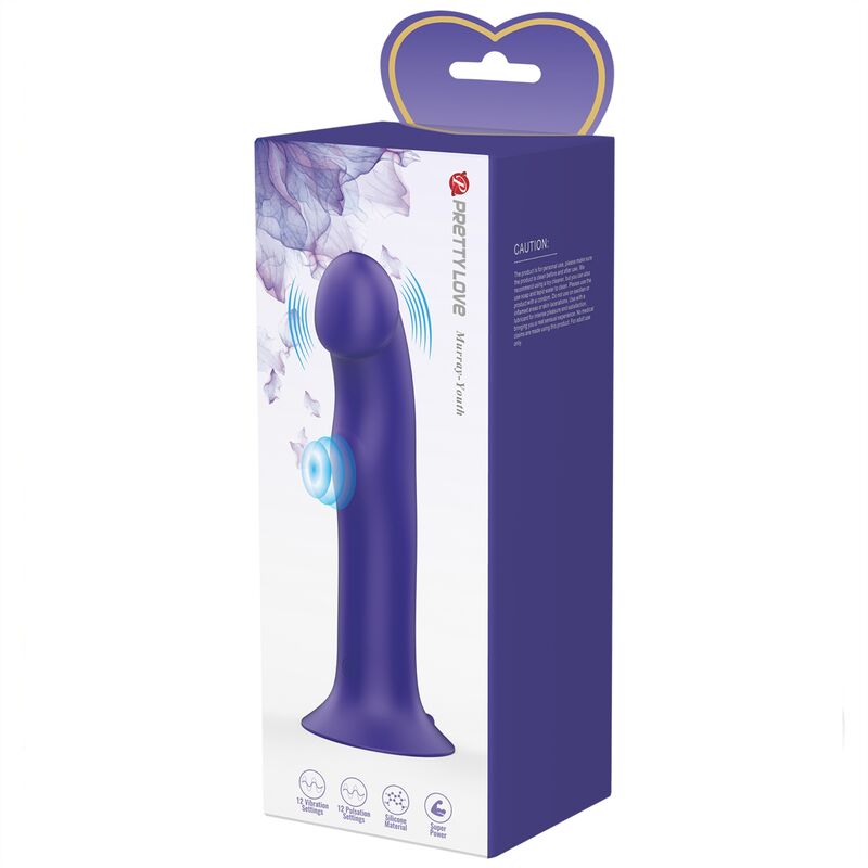 PRETTY LOVE - MURRAY YOUTH VIBRATING DILDO & RECHARGEABLE VIOLET - NOCTURNA DESIRES