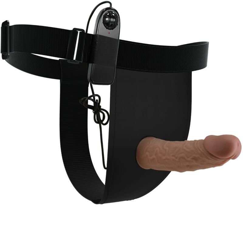 PRETTY LOVE - HARNESS BRIEFS WITH VIBRATION DILDO INCLUDED - NOCTURNA DESIRES