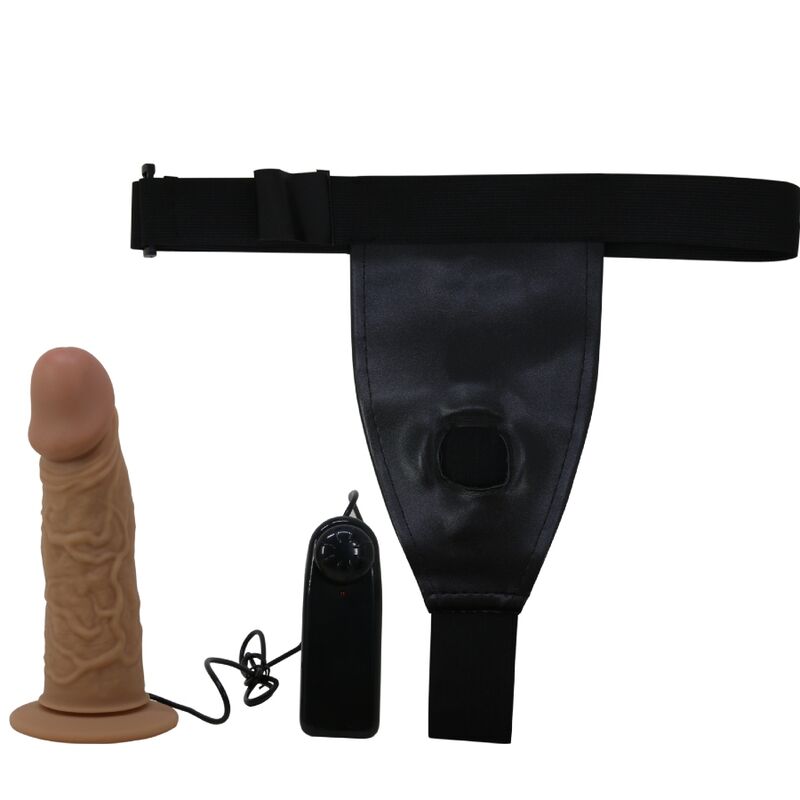 PRETTY LOVE - HARNESS BRIEFS WITH VIBRATION DILDO INCLUDED - NOCTURNA DESIRES