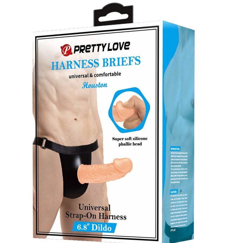 PRETTY LOVE - HARNNES BRIEFS WITH DIDLO INCLUDED - NOCTURNA DESIRES