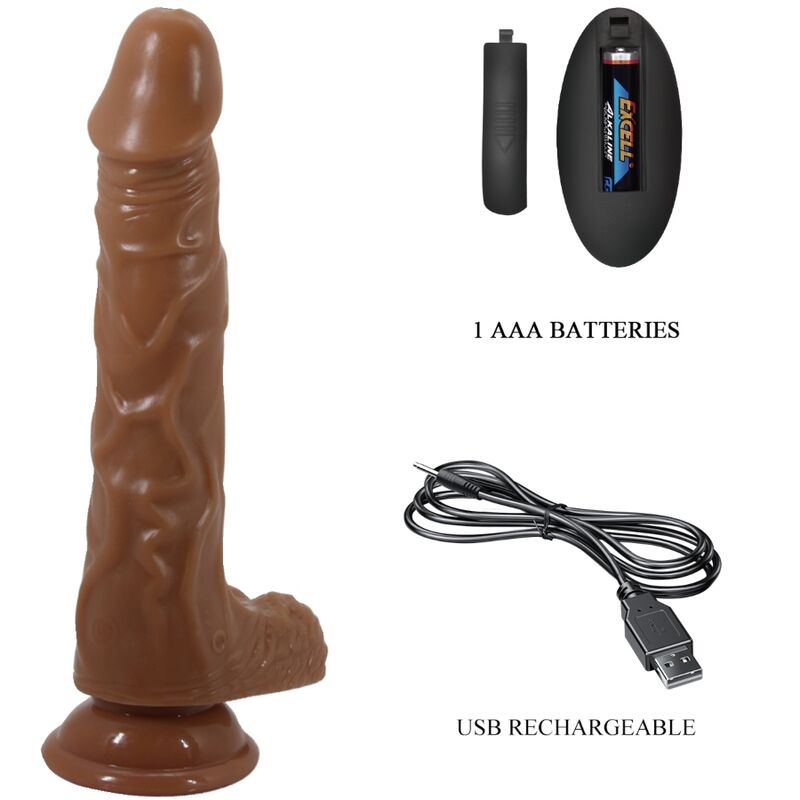 BAILE - BODACH REALISTIC VIBRATOR WITH REMOTE CONTROL SUCTION CUP - NOCTURNA DESIRES